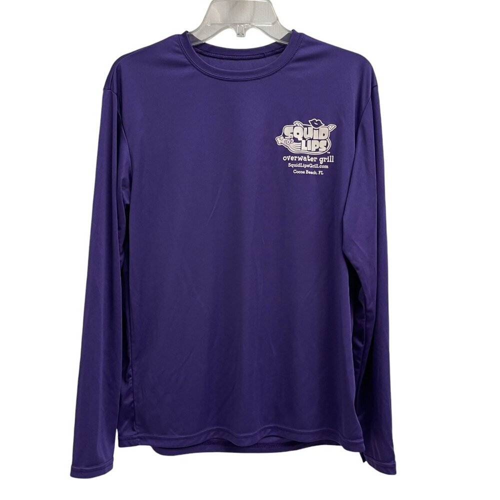 Squid Lips Sunset Bar Purple Performance Long Sleeve Shirt Size S NWOT Women - Picture 1 of 6